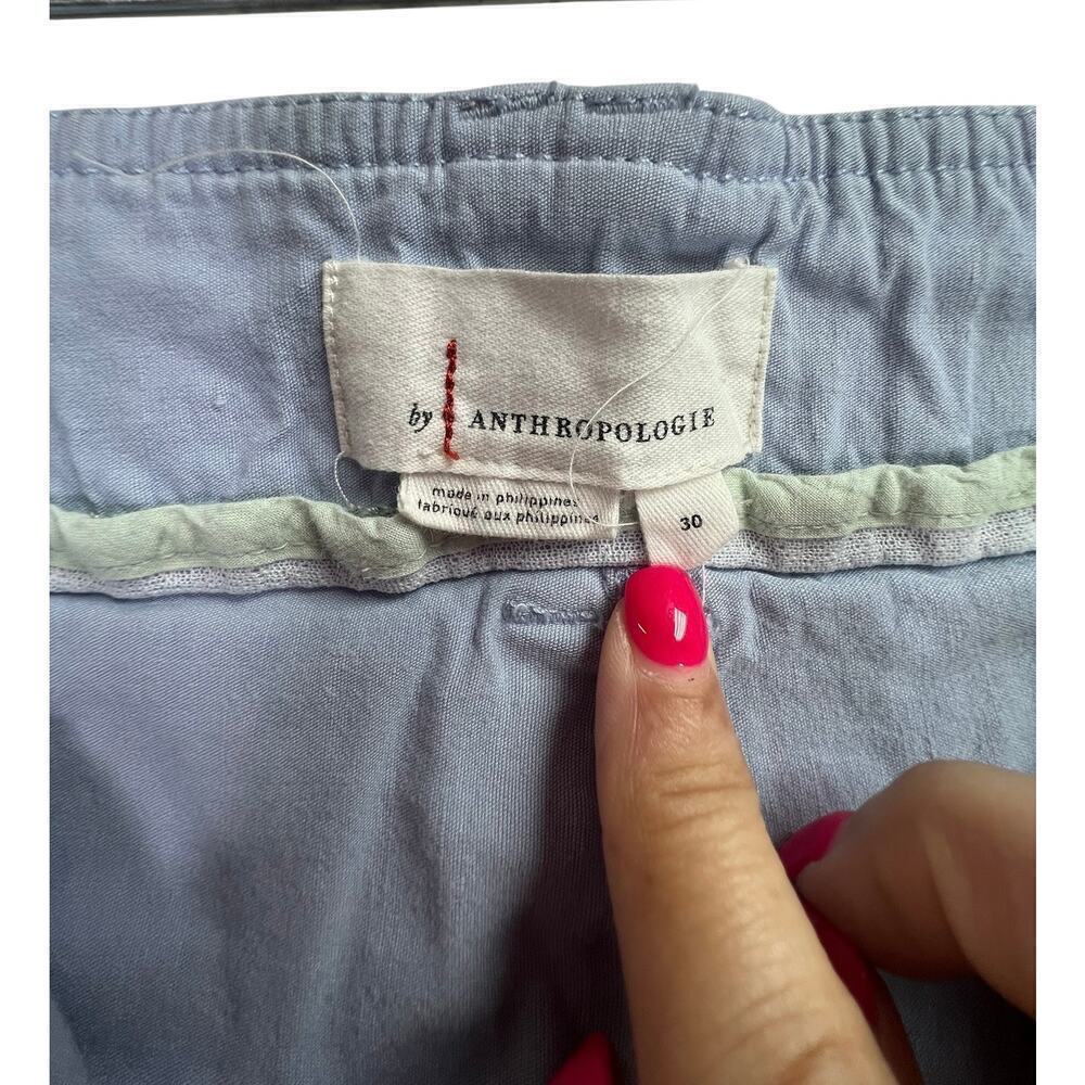 Anthropologie Light Blue High Waist Wide Leg Flare Pants 6/30 - Picture 2 of 14
